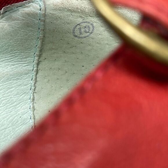 Anthropologie FARYL ROBIN Womens Sandals Wedges Peep Toe Strappy Red US 10 - Picture 8 of 9